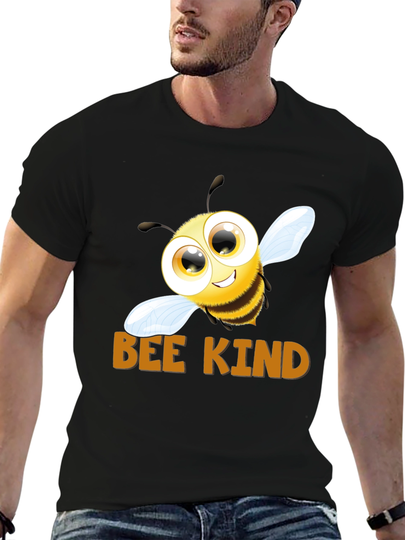 Bee Kind Graphic T-Shirt - Black Cotton