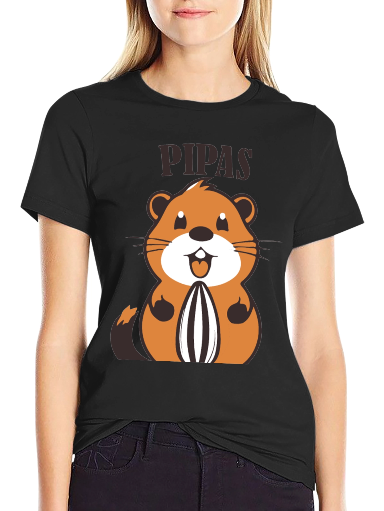 Funny PIPAS T-Shirt with Cartoon Animal Design