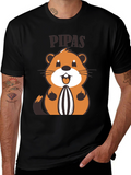 Funny PIPAS T-Shirt with Cartoon Animal Design