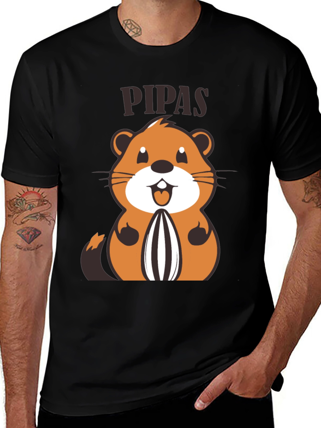 Funny PIPAS T-Shirt with Cartoon Animal Design
