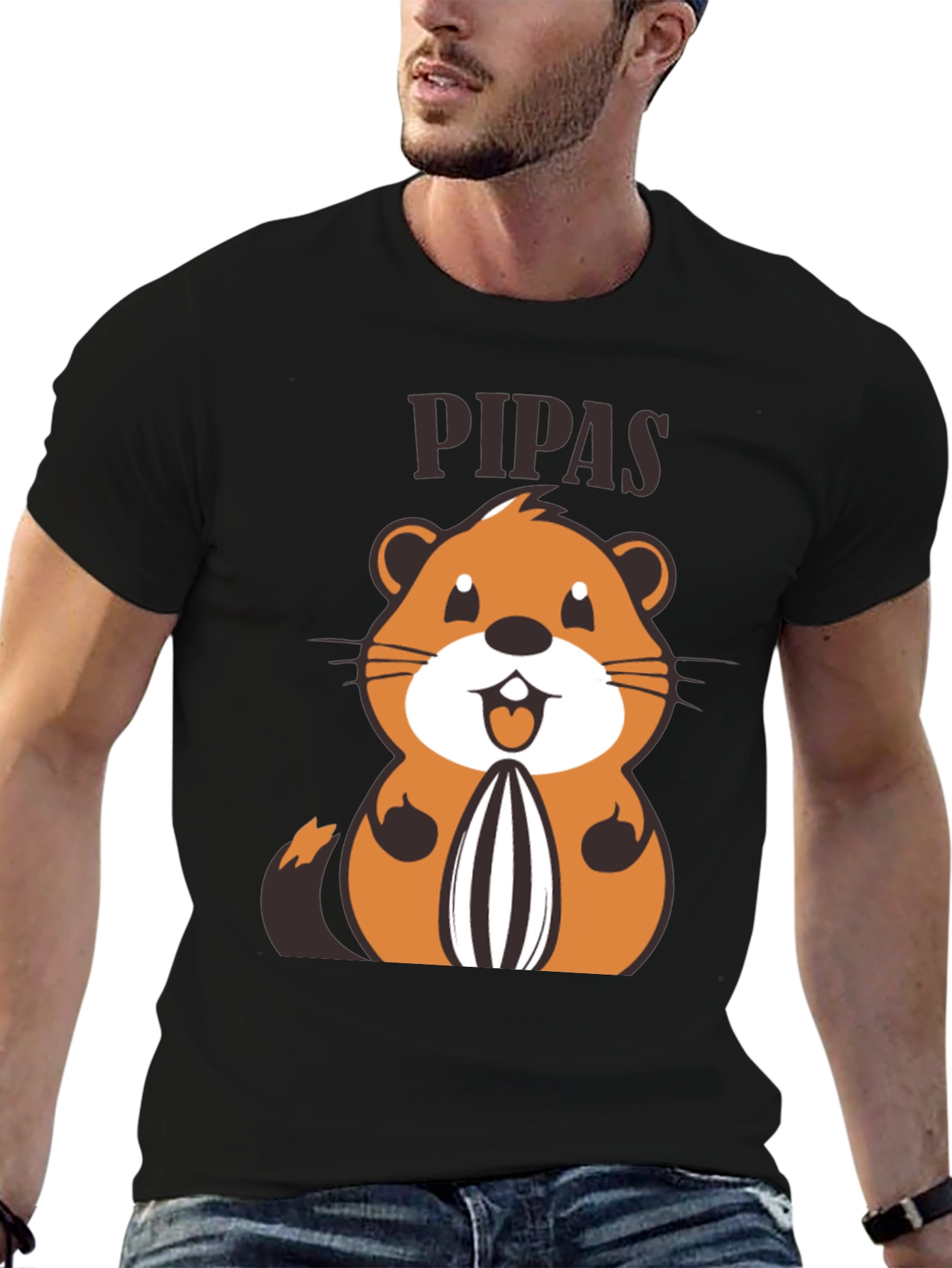 Funny PIPAS T-Shirt with Cartoon Animal Design