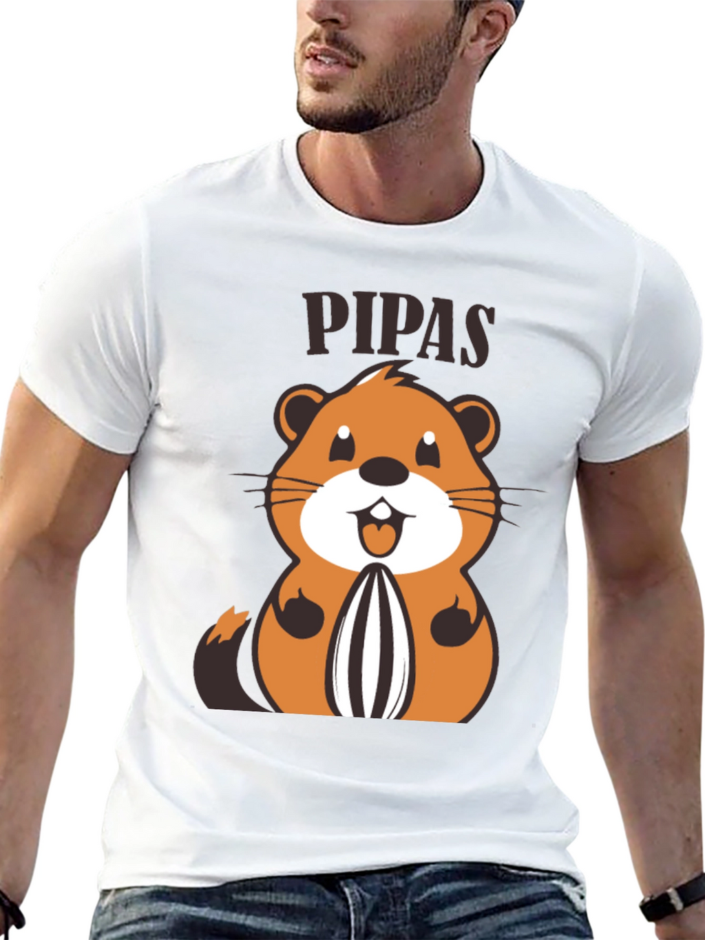 Funny PIPAS T-Shirt with Cartoon Animal Design