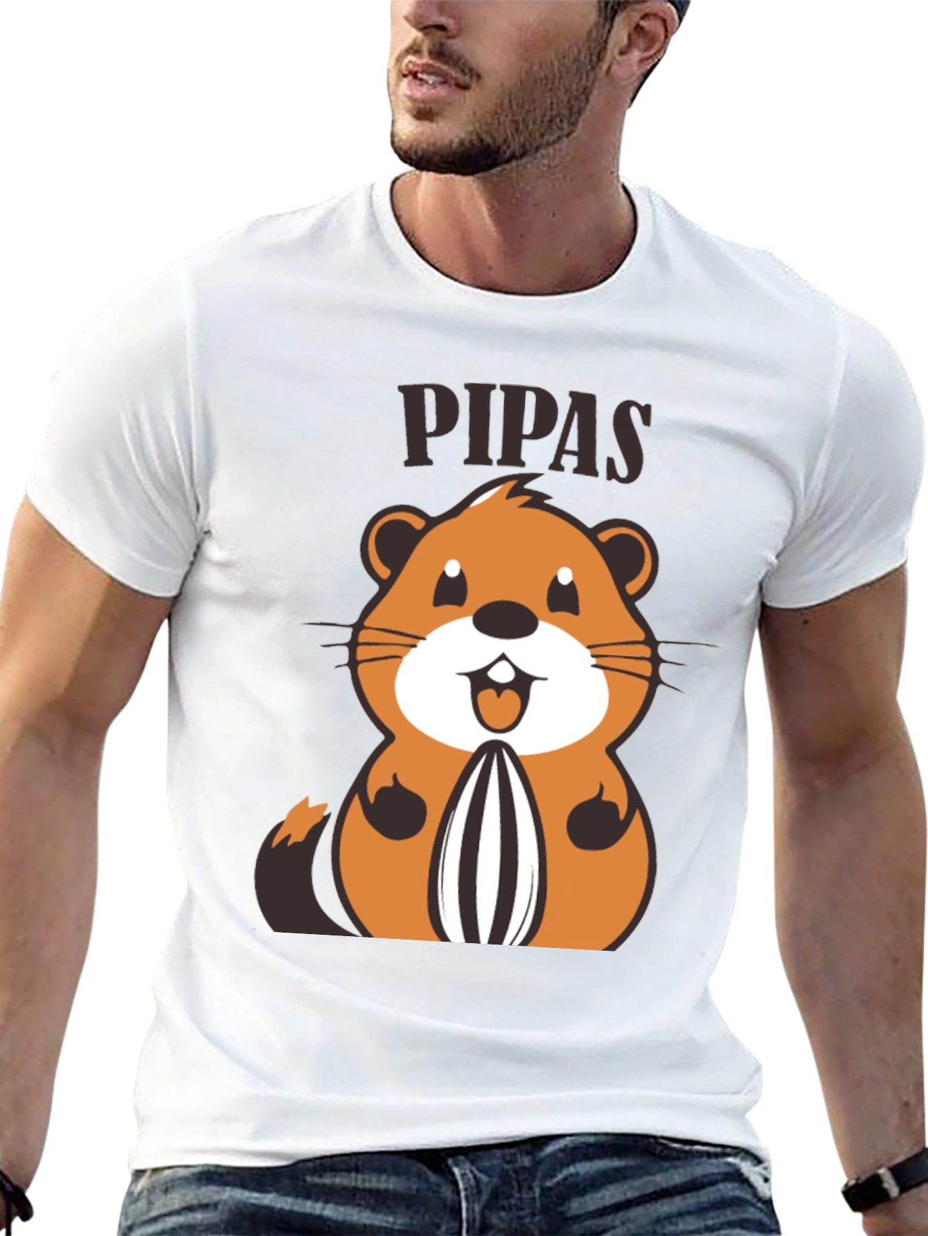 Funny PIPAS T-Shirt with Cartoon Animal Design