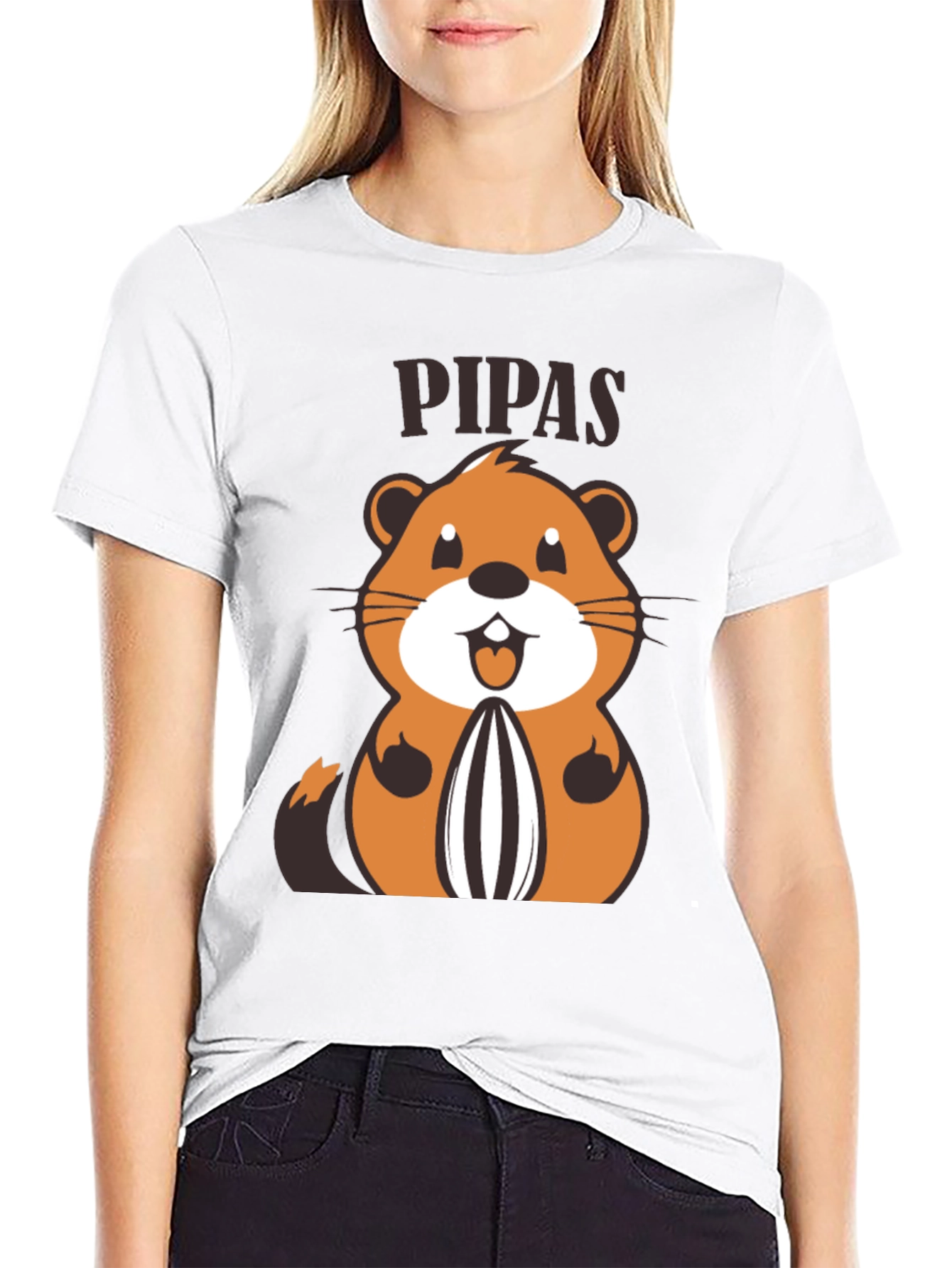 Funny PIPAS T-Shirt with Cartoon Animal Design