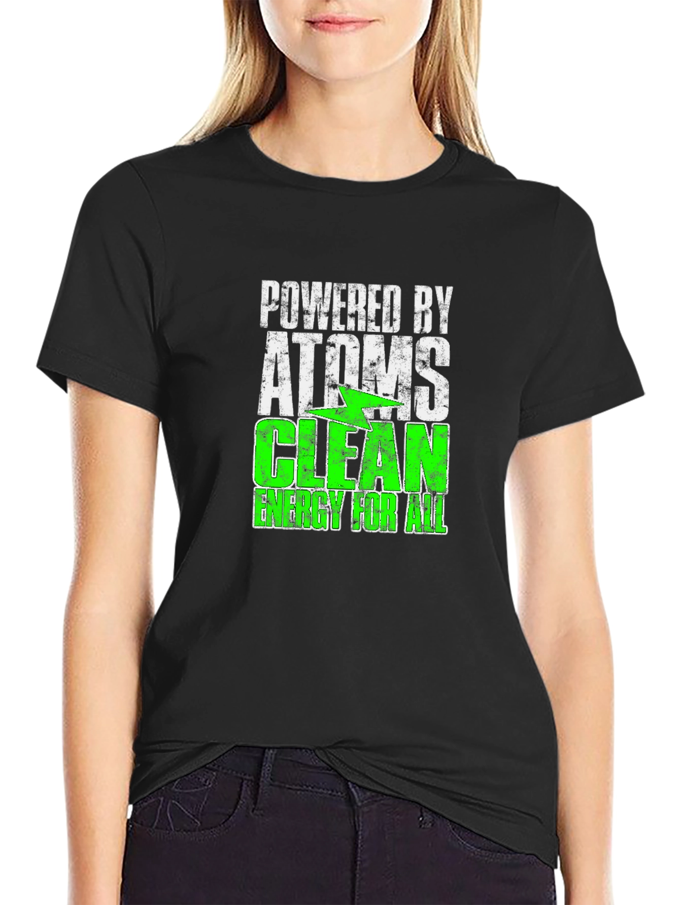 Powered By Atoms T-Shirt - Clean Energy Tee