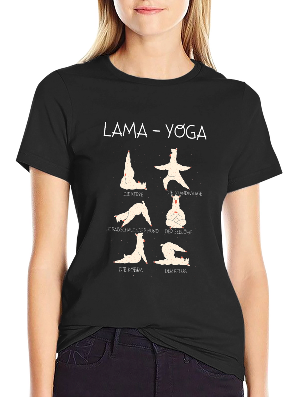 Llama Yoga T-Shirt - Funny Animal Exercise Tee