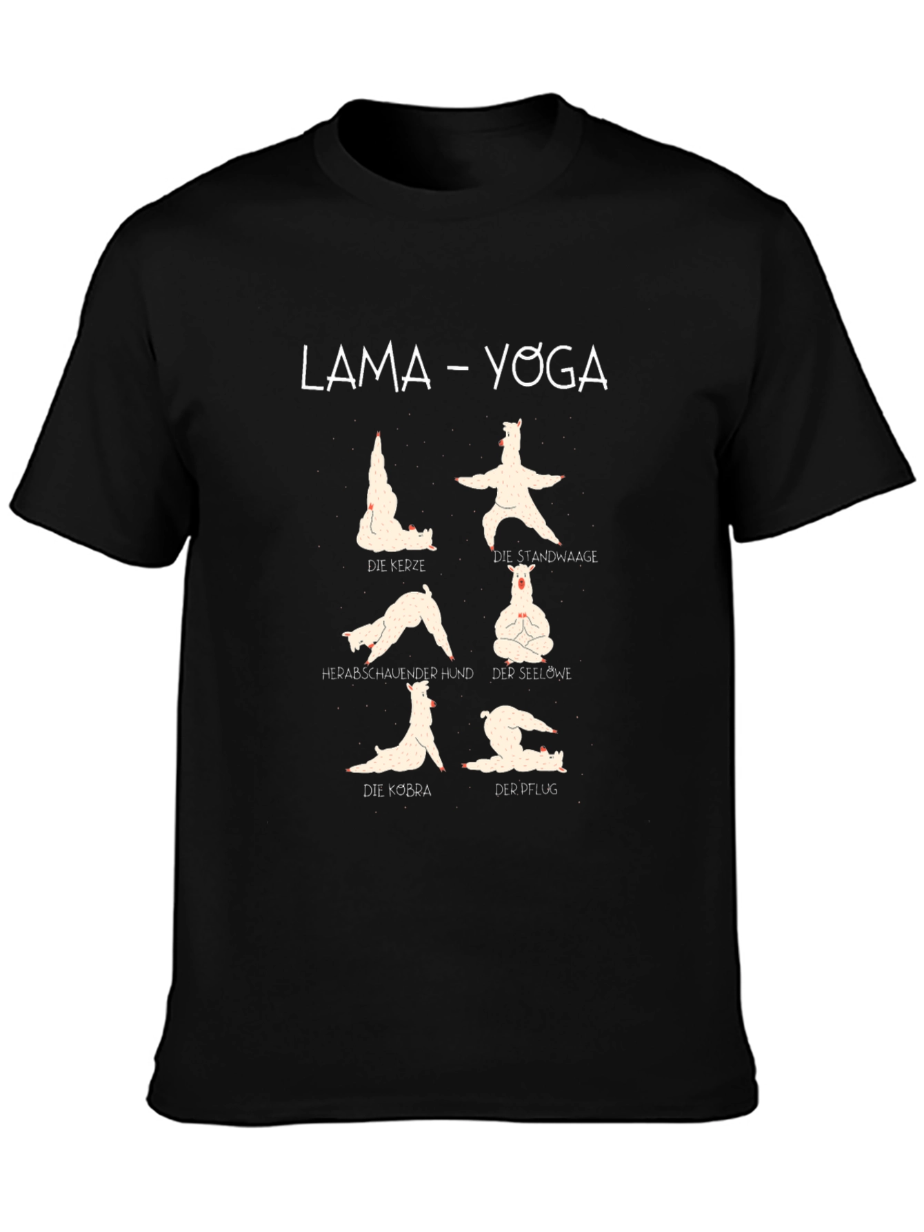Llama Yoga T-Shirt - Funny Animal Exercise Tee