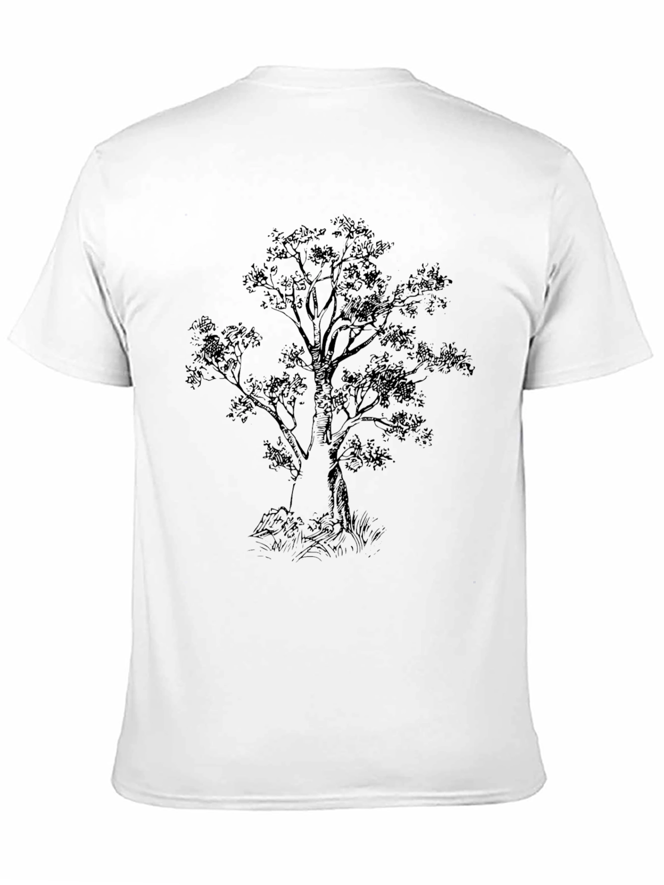 Nature Tree Graphic Black T-Shirt
