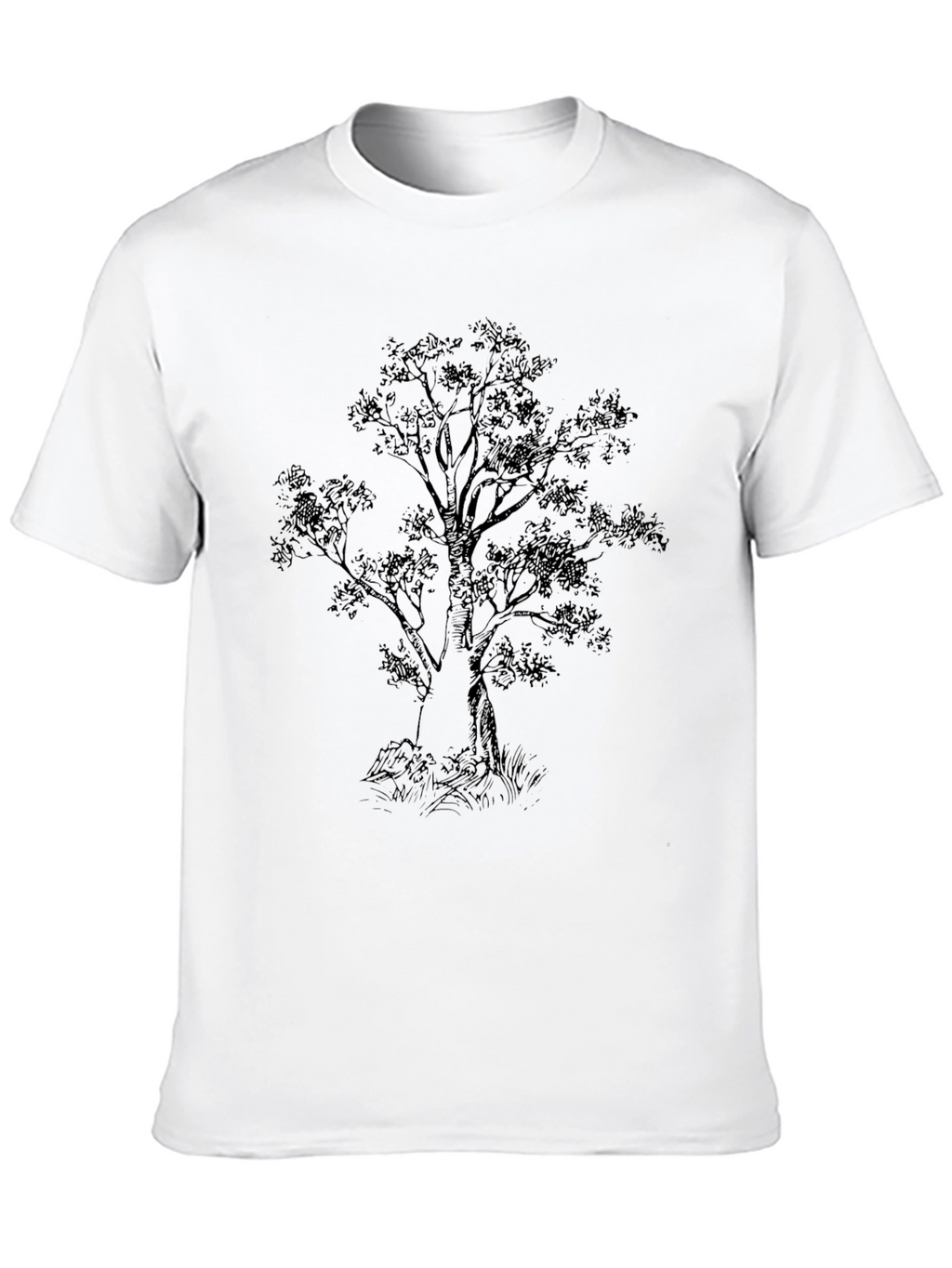 Nature Tree Graphic Black T-Shirt