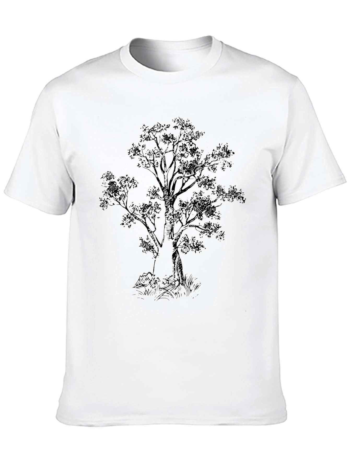 Nature Tree Graphic Black T-Shirt