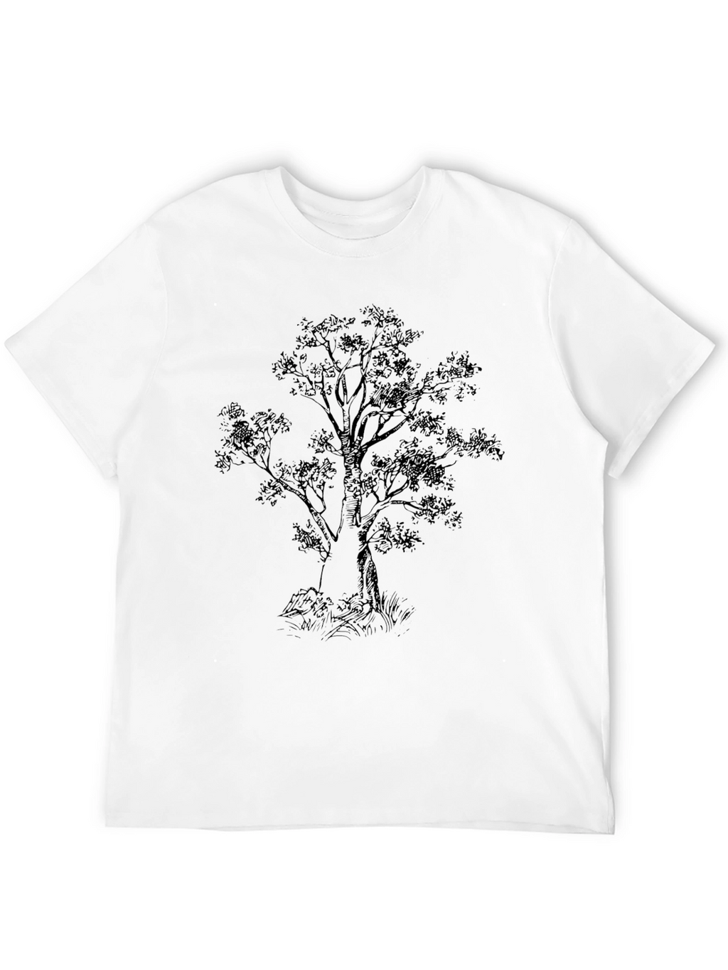 Nature Tree Graphic Black T-Shirt
