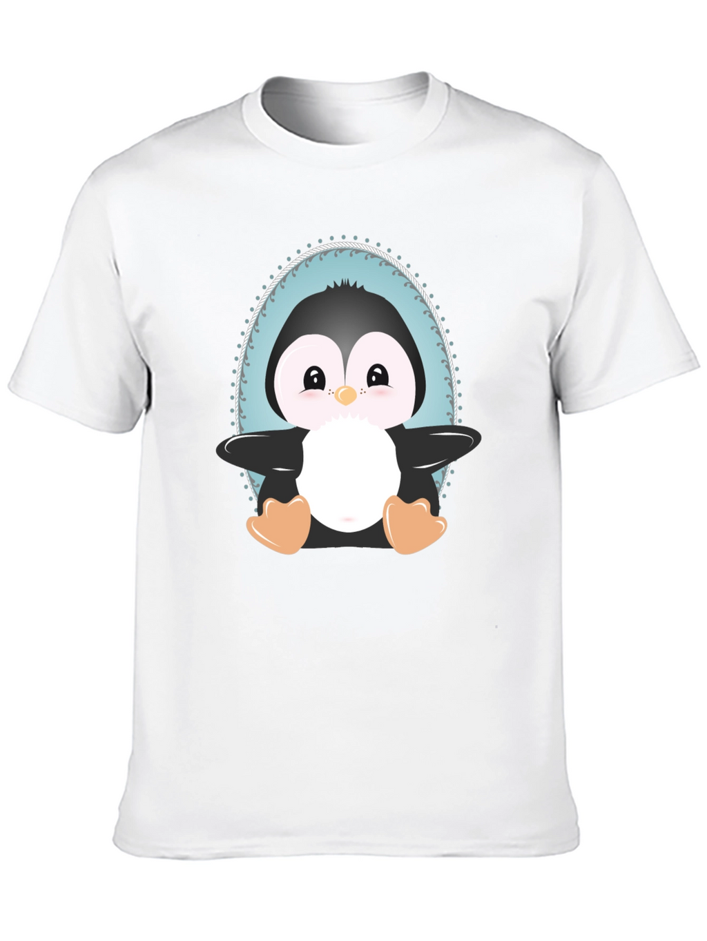 Cute Penguin Graphic Tee - Unisex Black T-Shirt