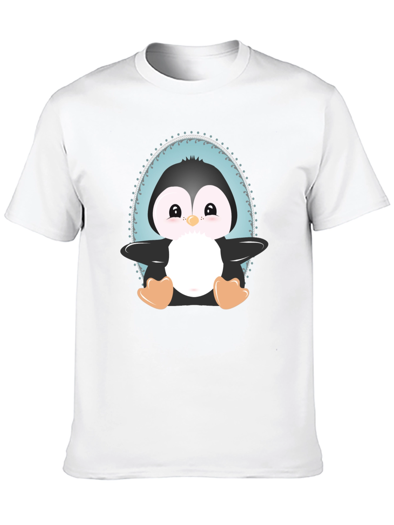 Cute Penguin Graphic Tee - Unisex Black T-Shirt