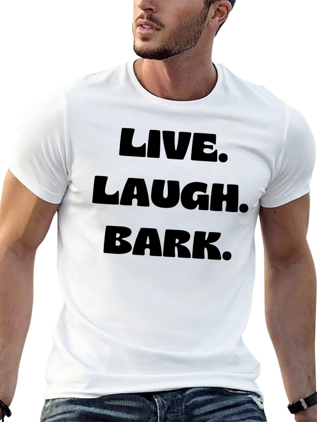 Live Laugh Bark Black T-Shirt