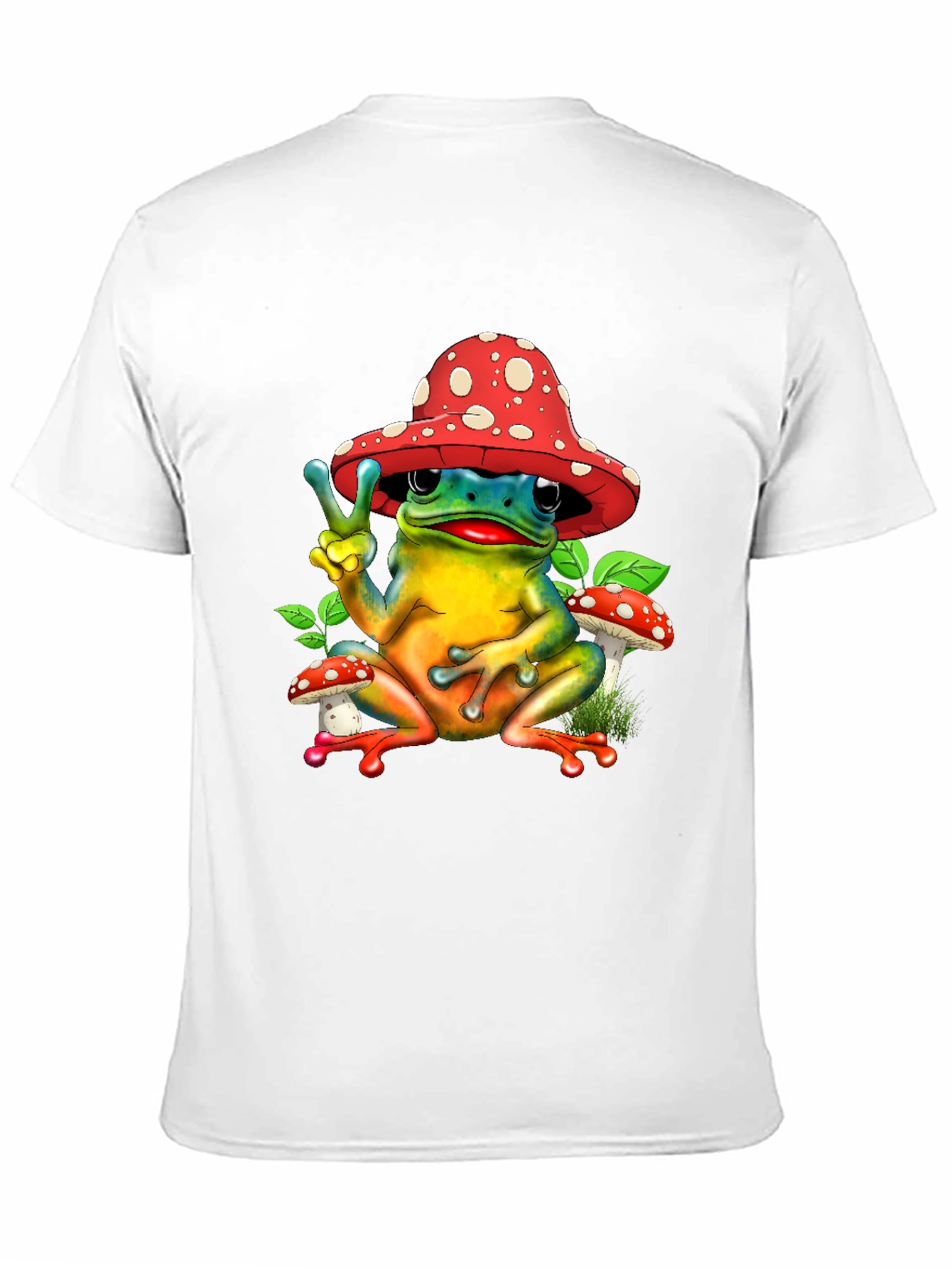 Peace Frog Mushroom Hat T-Shirt