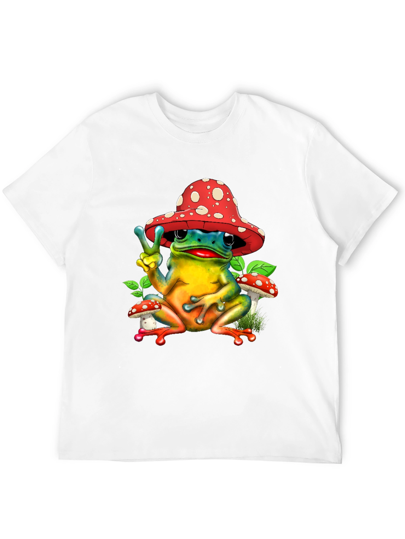 Peace Frog Mushroom Hat T-Shirt