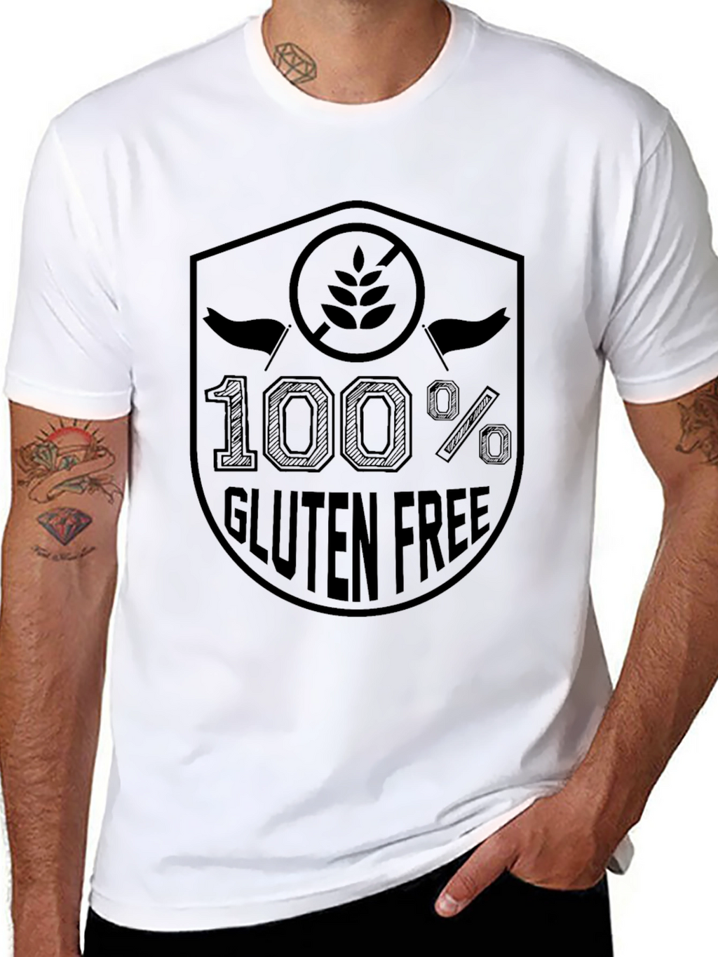 100% Gluten Free T-Shirt - Novelty Apparel