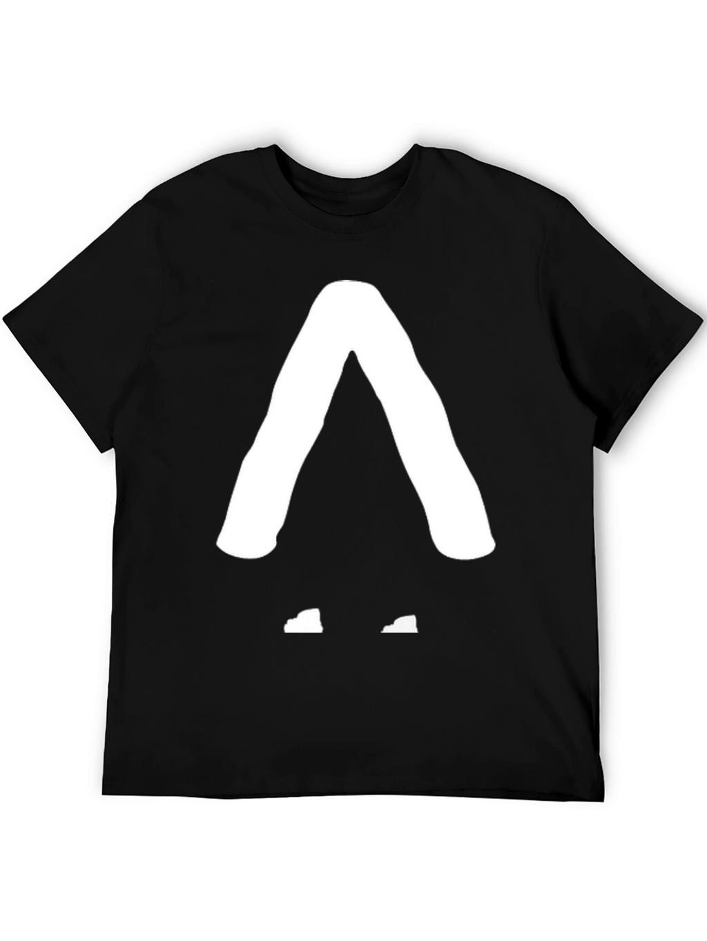 Modern Geometric Graphic Tee - Black