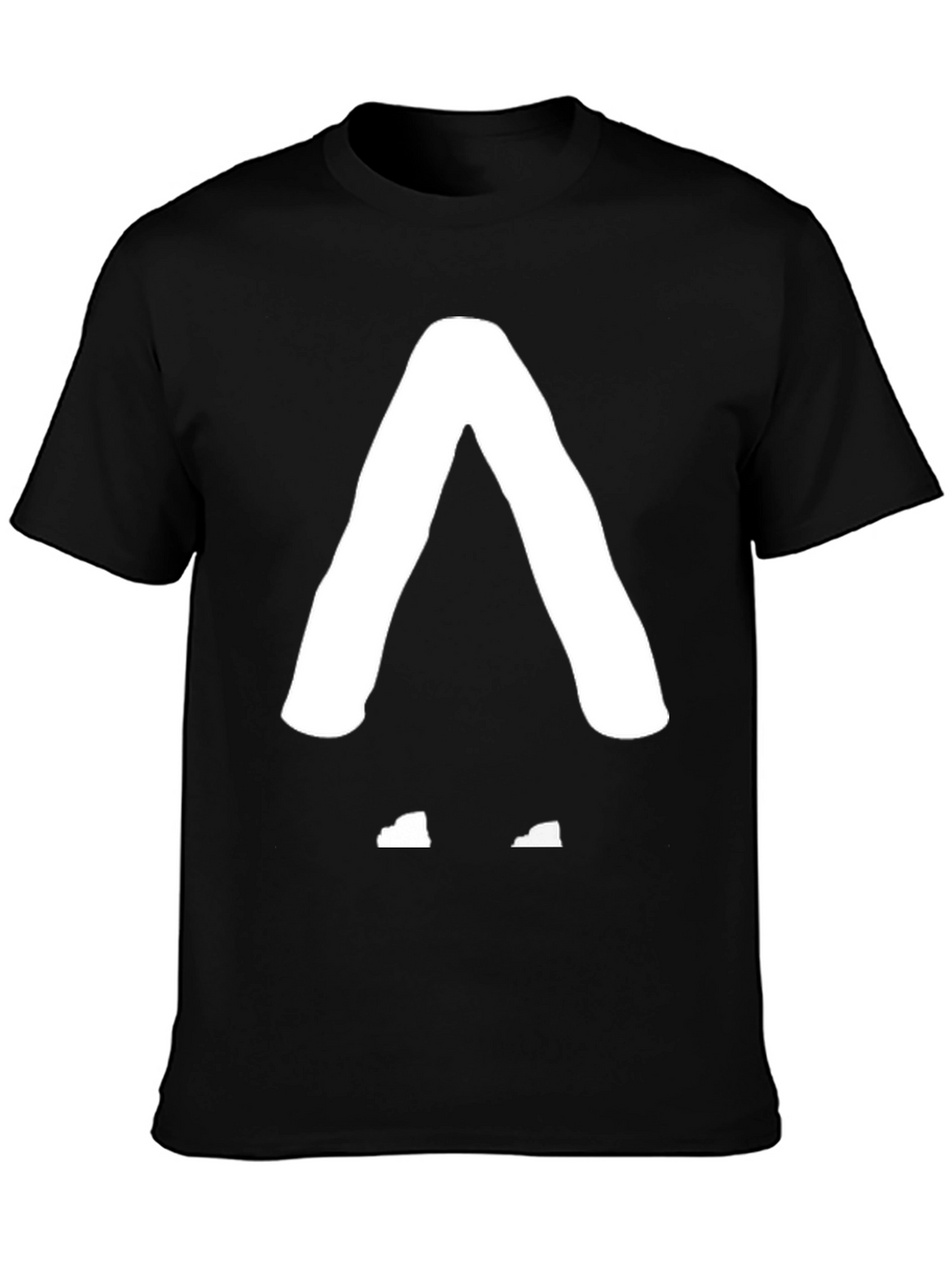 Modern Geometric Graphic Tee - Black