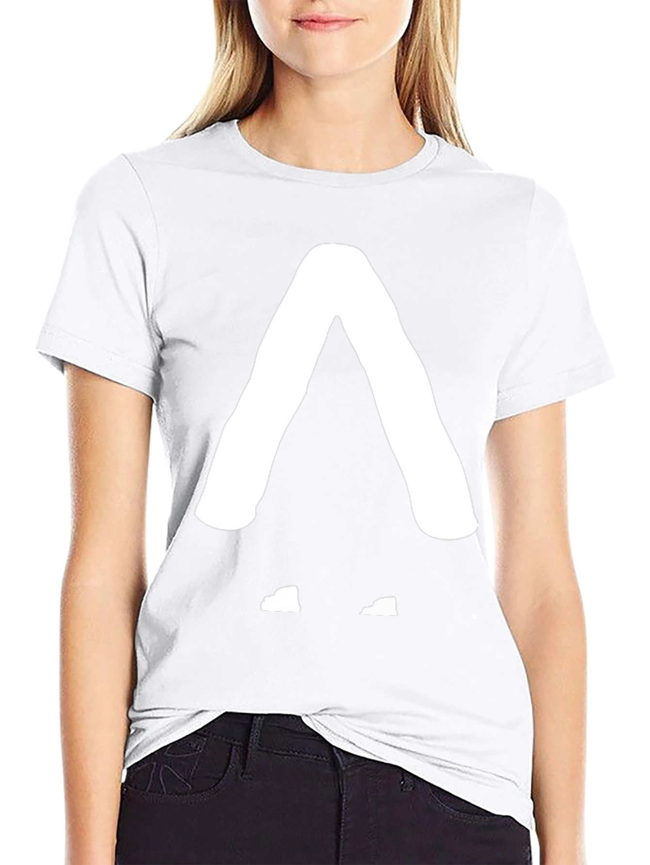 Modern Geometric Graphic Tee - Black