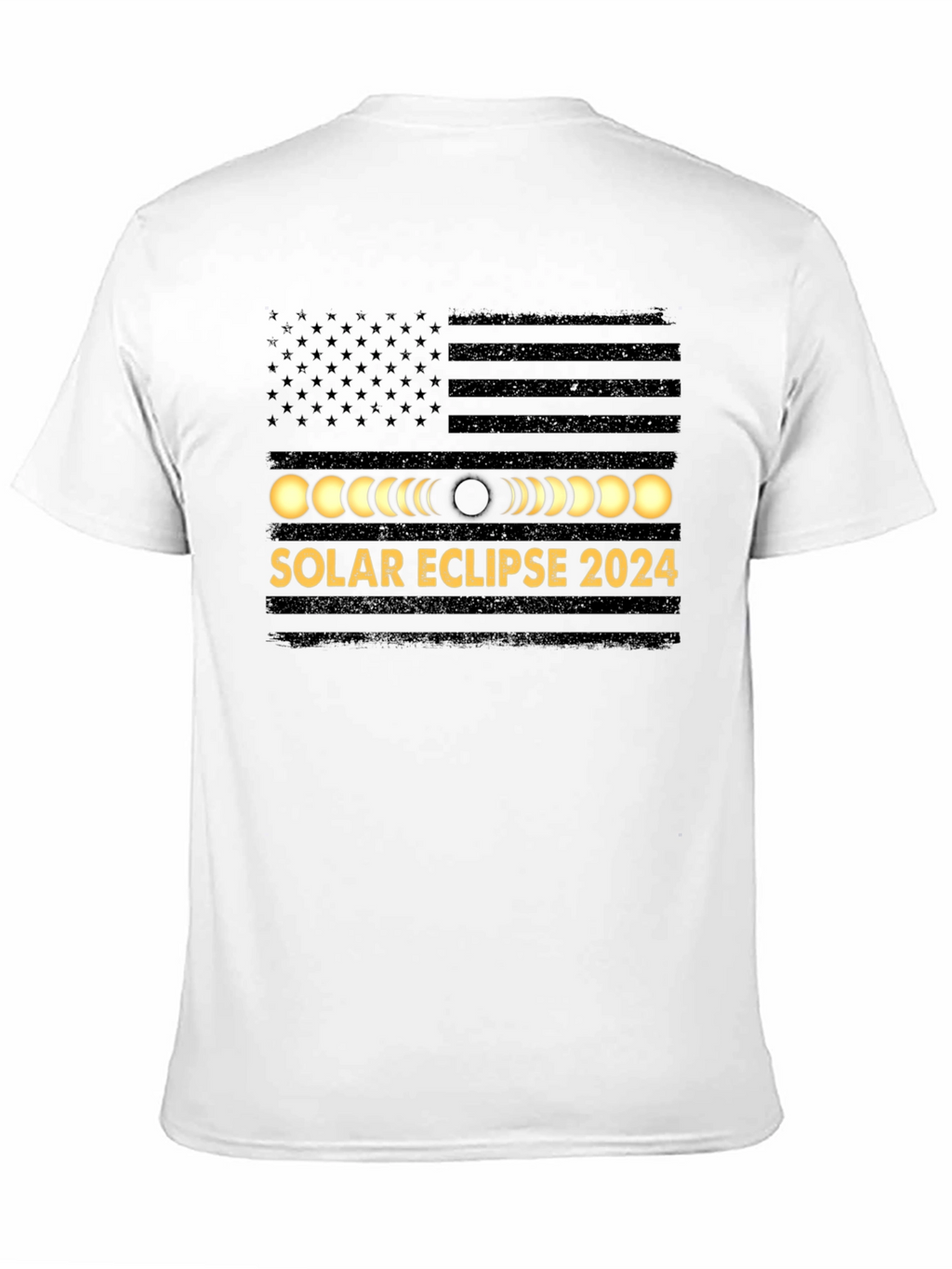 Solar Eclipse 2024 USA Flag Graphic Tee
