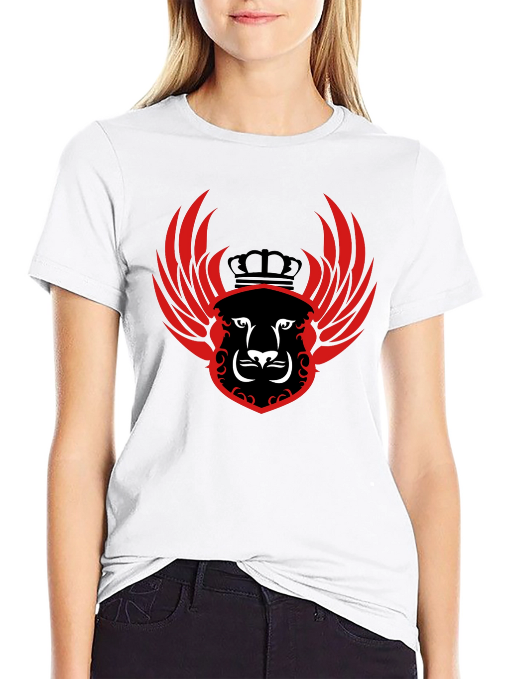 Winged Lion Crest Black T-Shirt