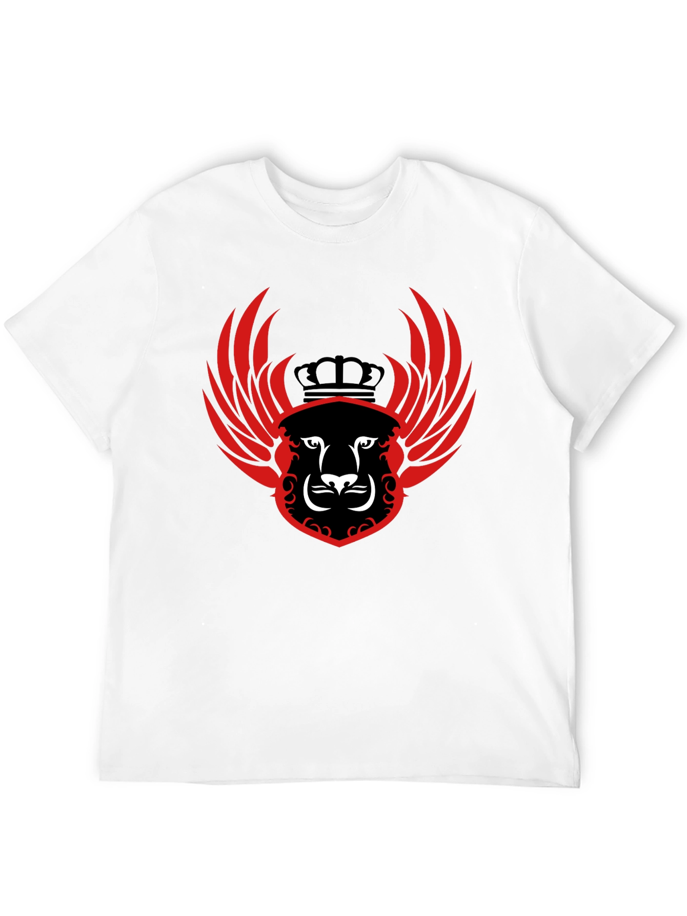 Winged Lion Crest Black T-Shirt