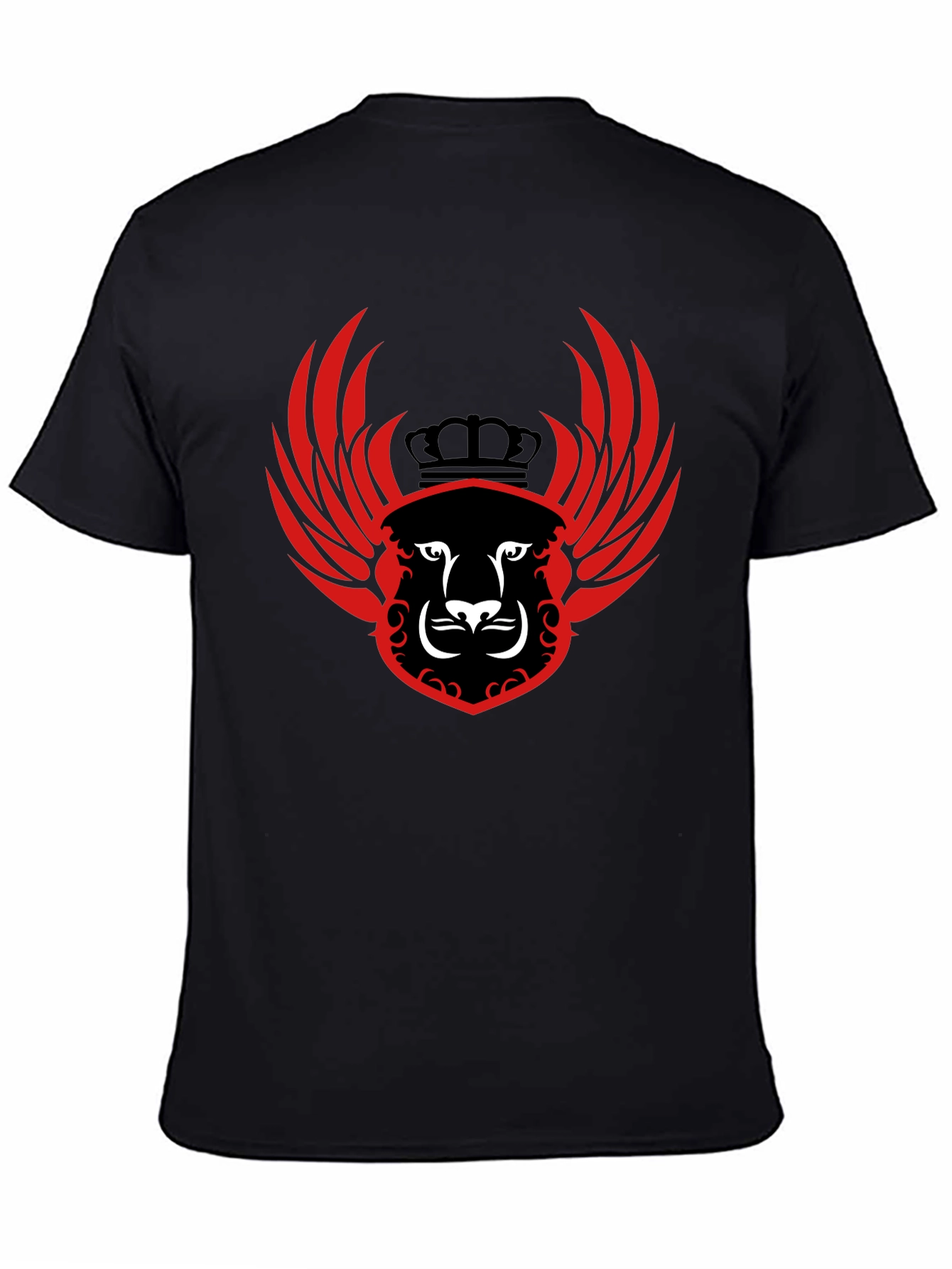 Winged Lion Crest Black T-Shirt