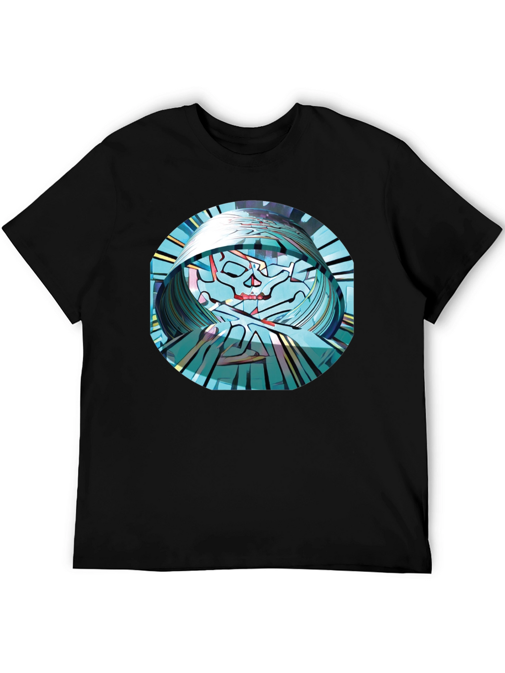 Abstract Skull Graphic T-Shirt