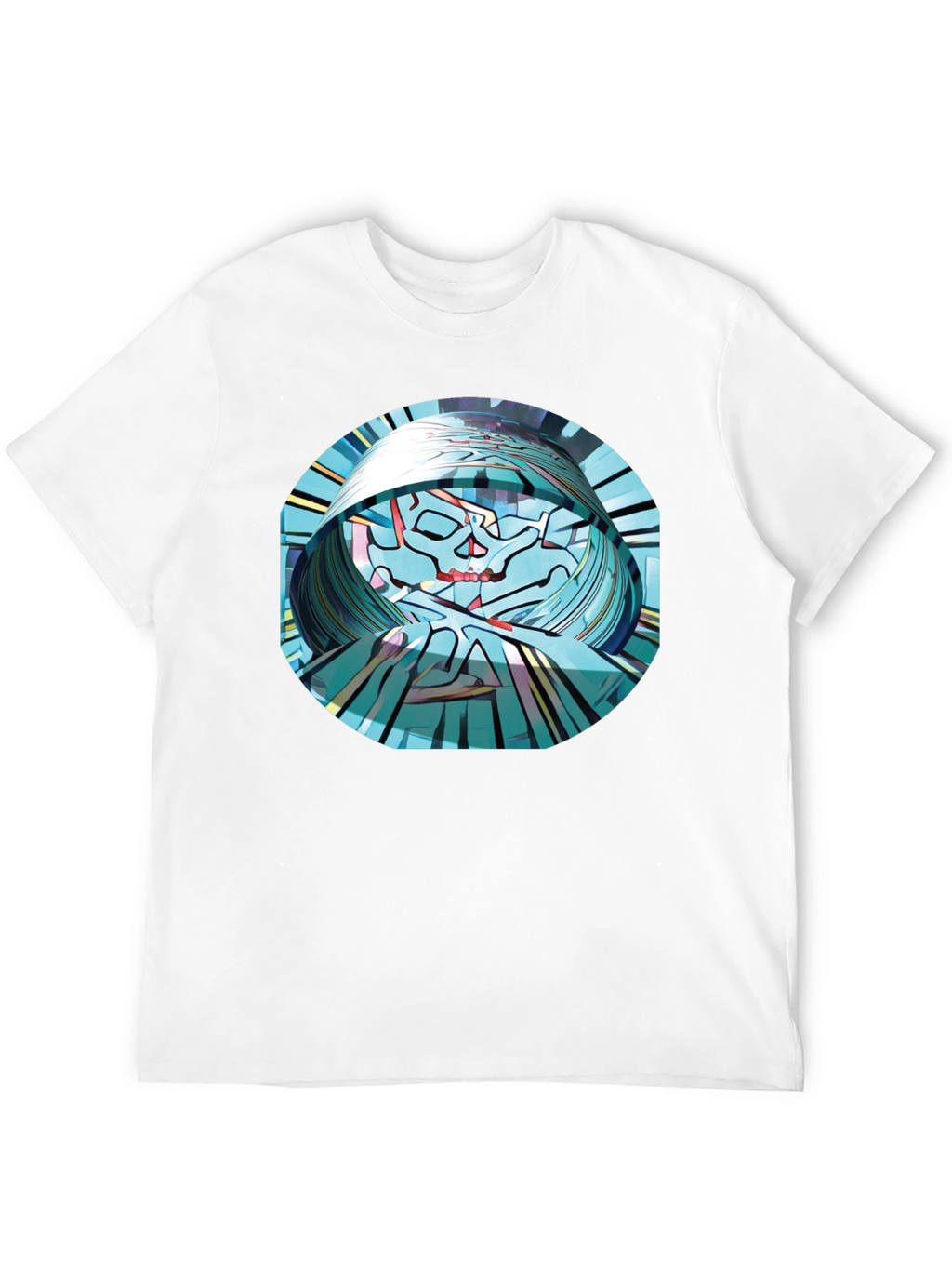 Abstract Skull Graphic T-Shirt