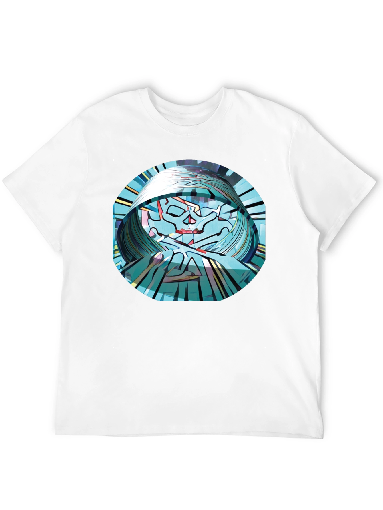 Abstract Skull Graphic T-Shirt