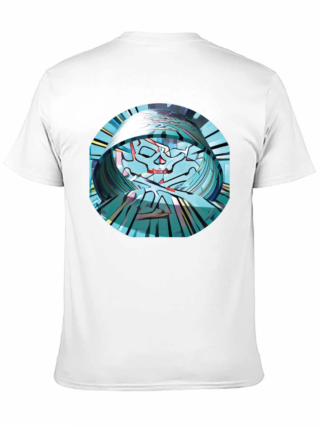 Abstract Skull Graphic T-Shirt