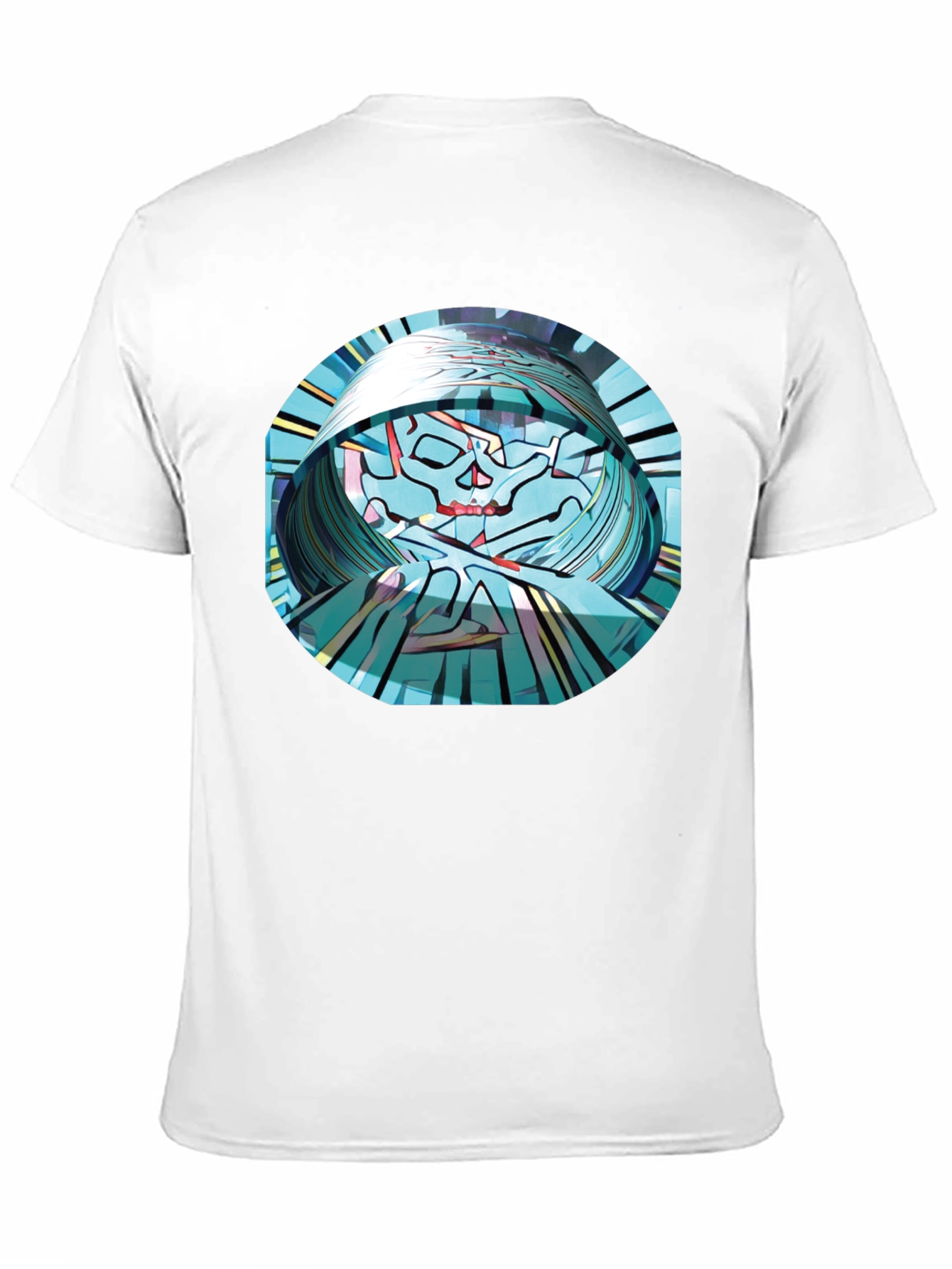 Abstract Skull Graphic T-Shirt