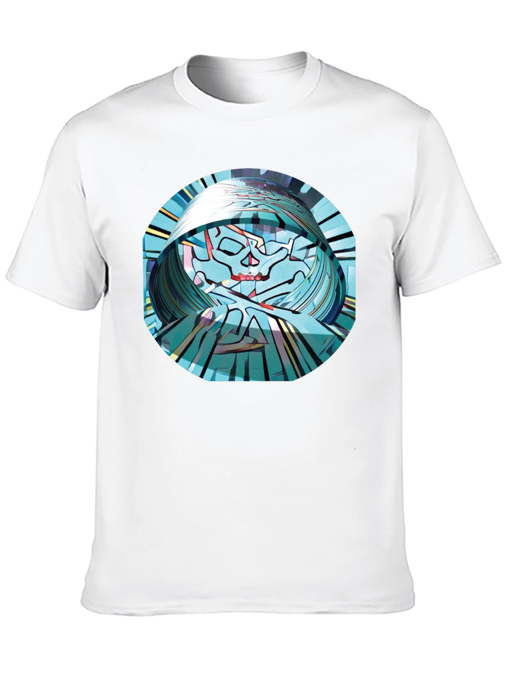 Abstract Skull Graphic T-Shirt