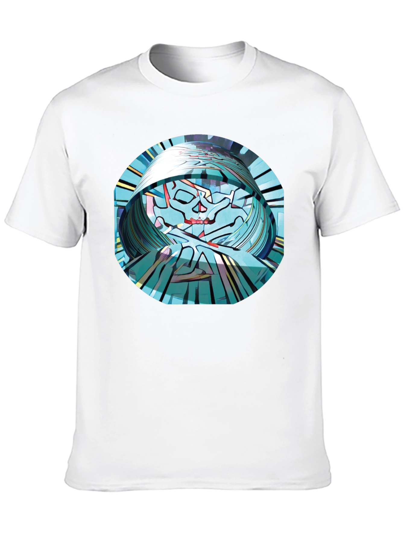 Abstract Skull Graphic T-Shirt