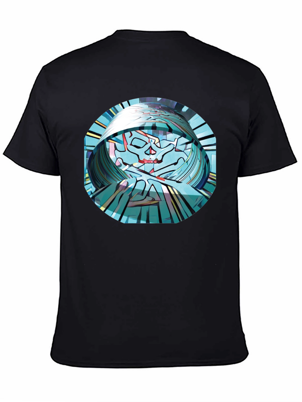 Abstract Skull Graphic T-Shirt