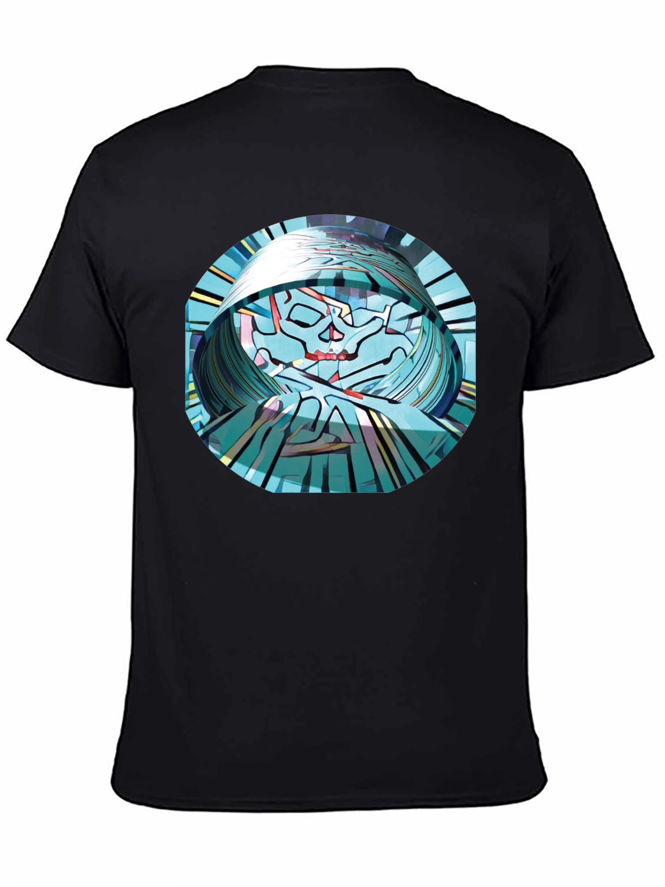 Abstract Skull Graphic T-Shirt