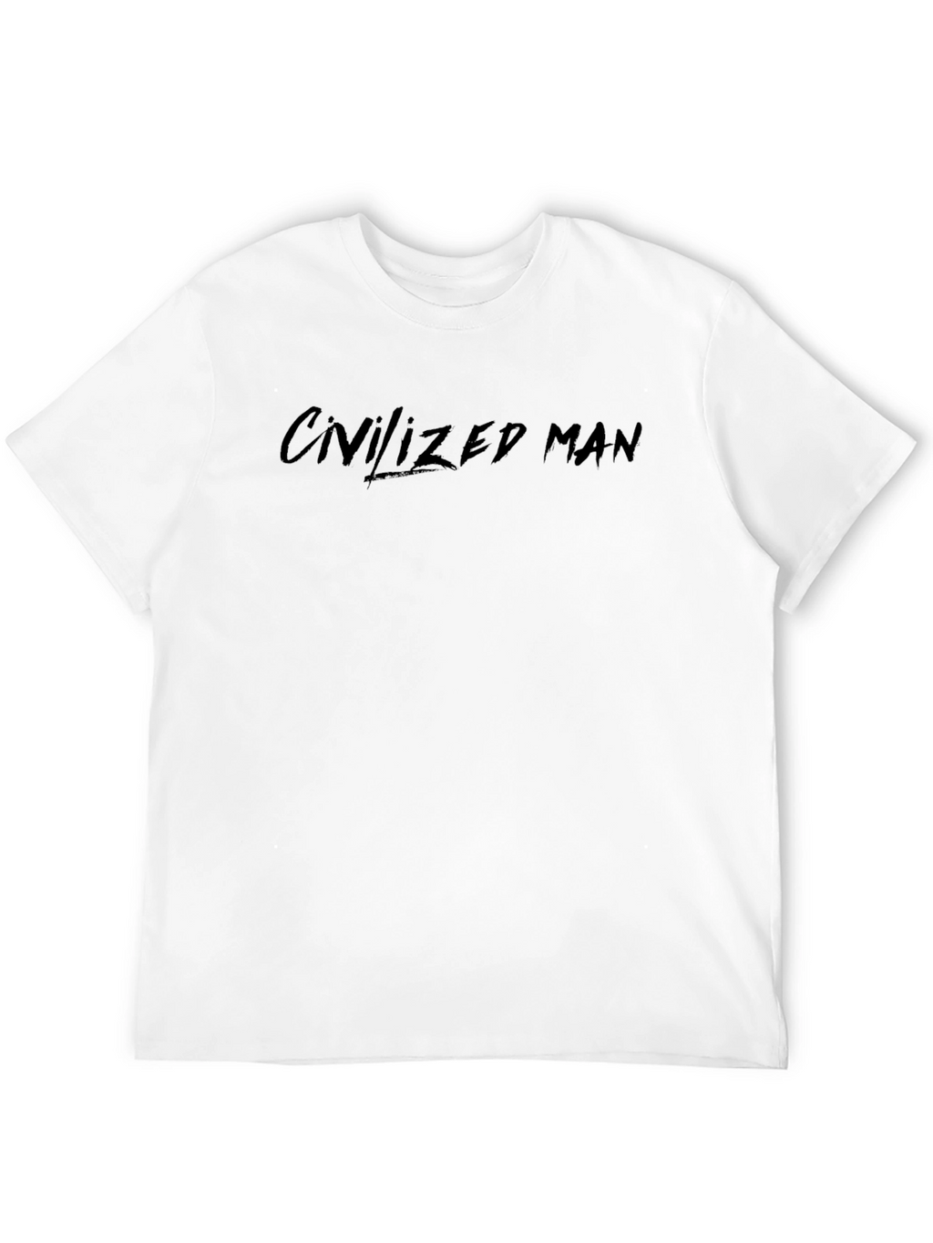 Civilized Man Black Graphic Tee - Casual Style
