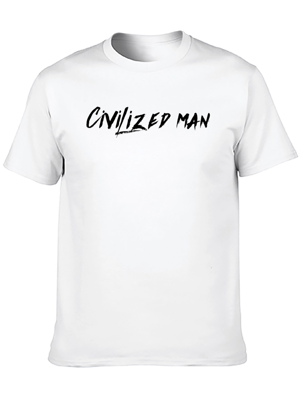 Civilized Man Black Graphic Tee - Casual Style