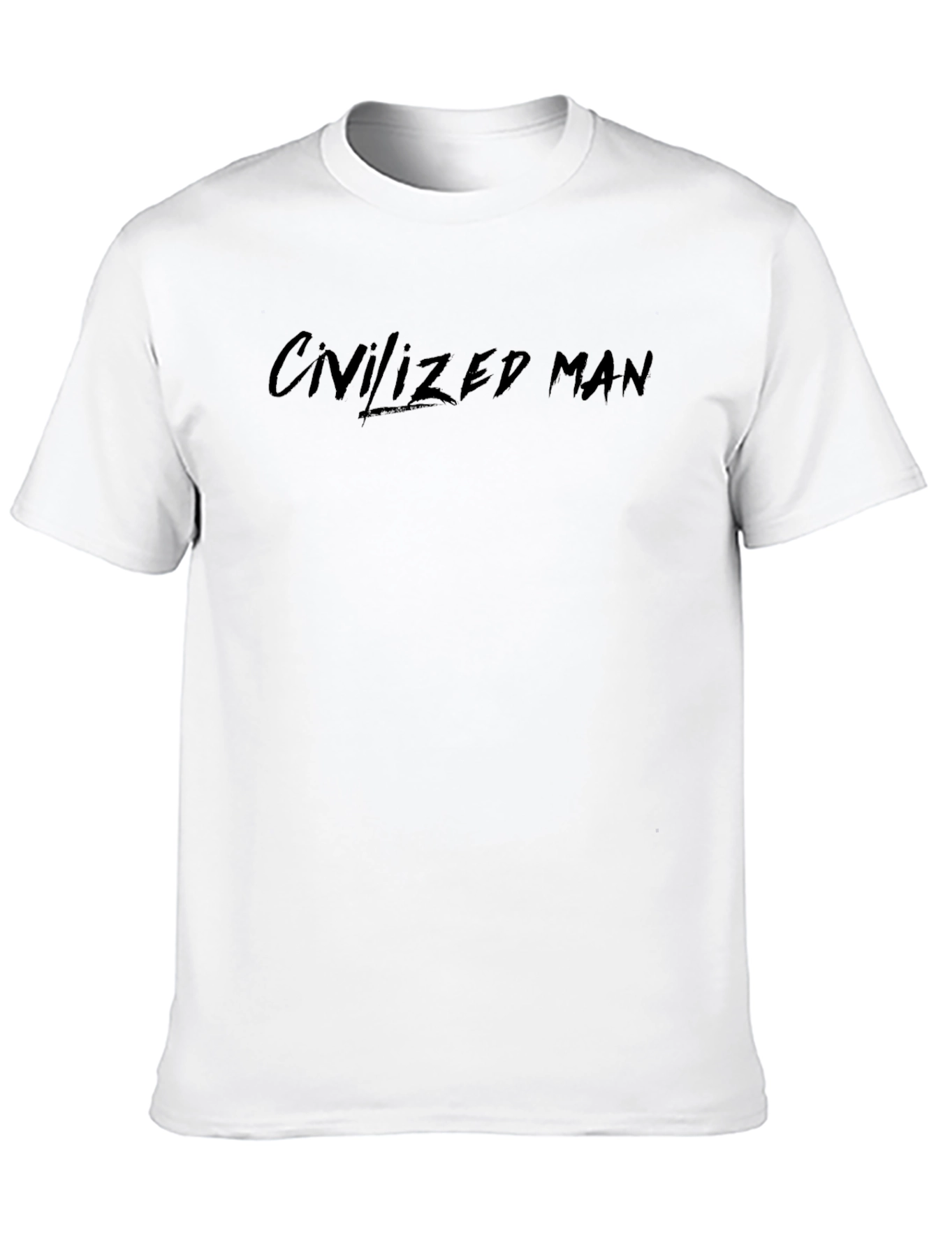 Civilized Man Black Graphic Tee - Casual Style