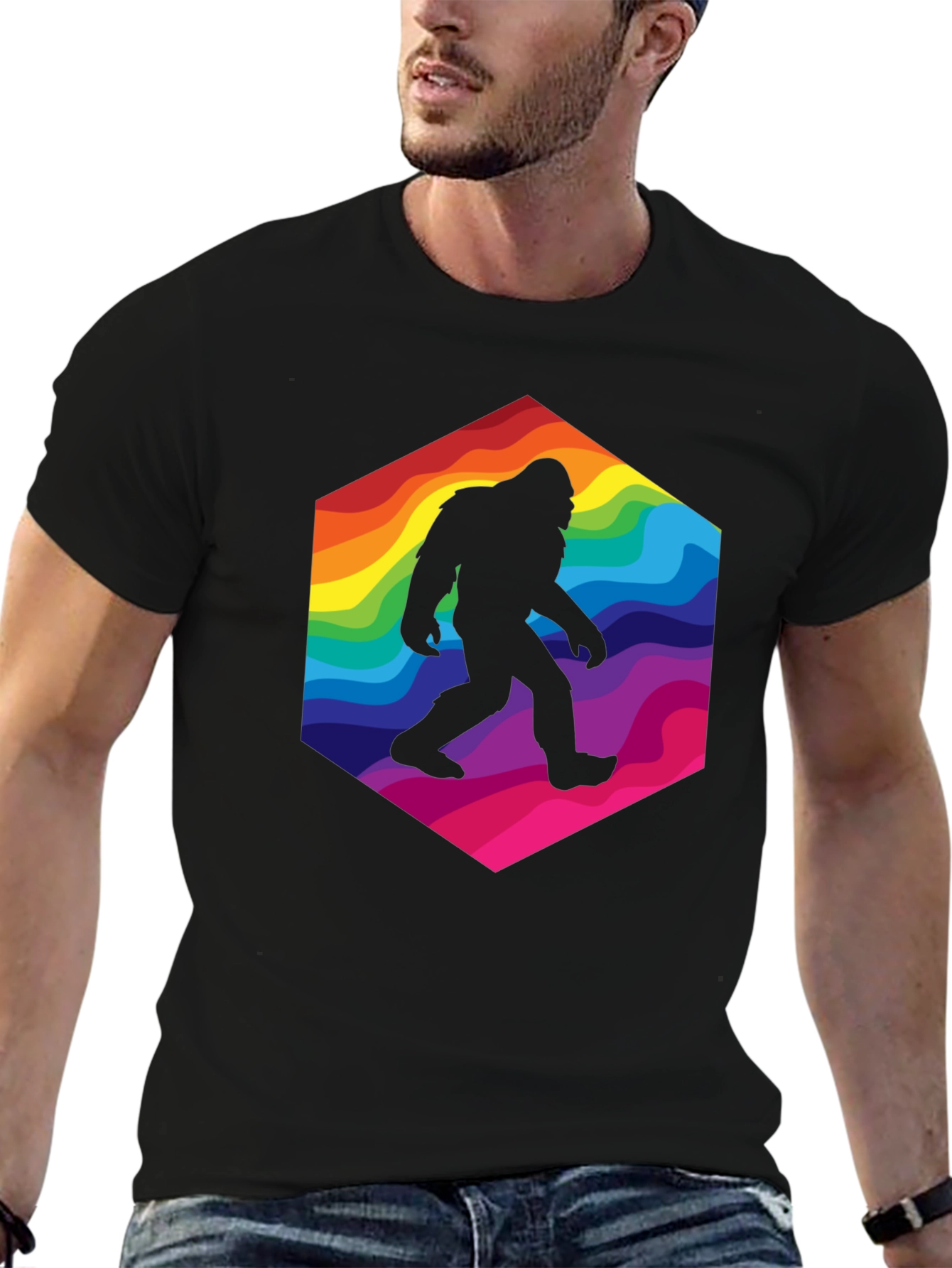 Rainbow Bigfoot T-Shirt - Squatch Style!