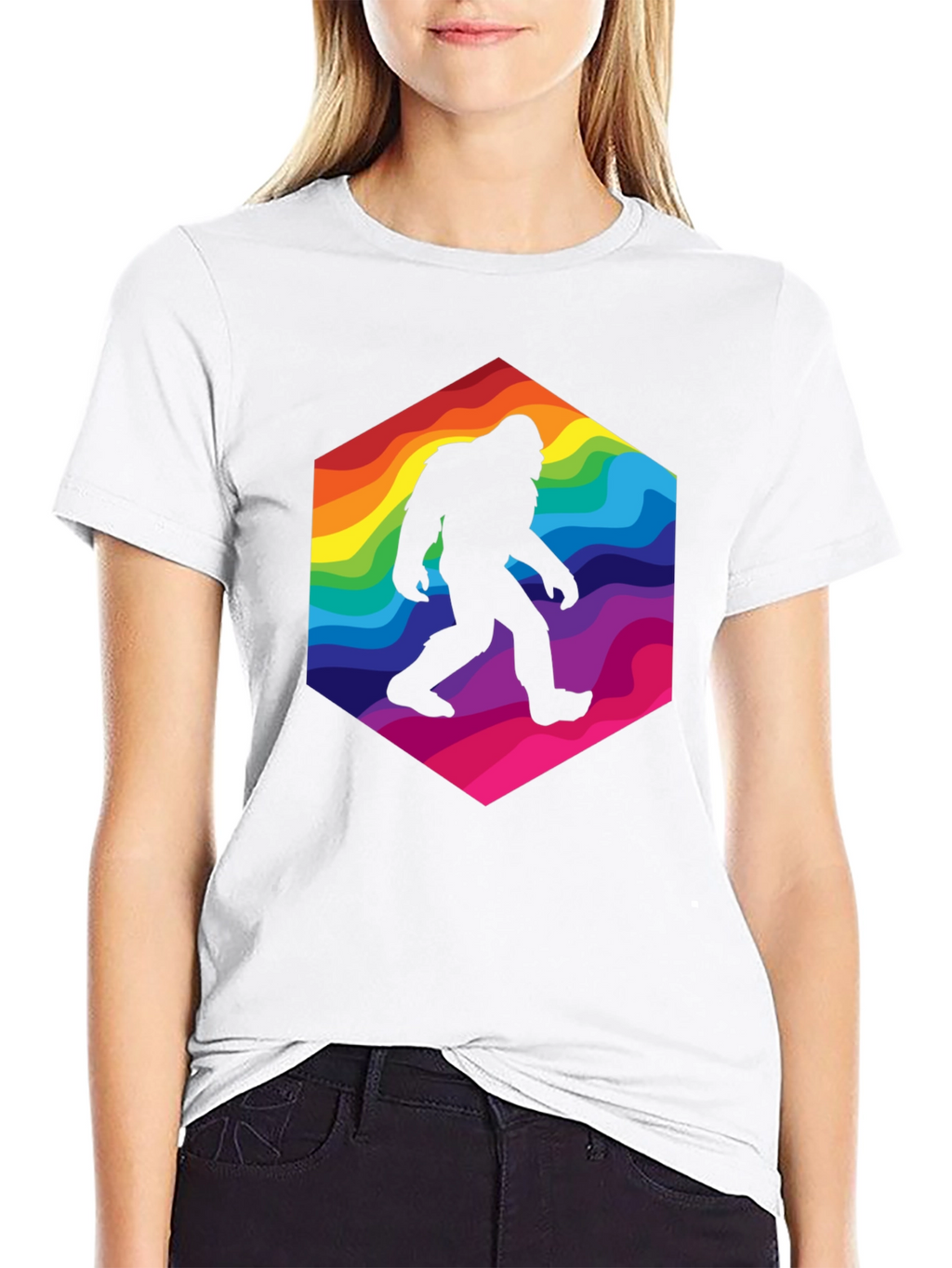 Rainbow Bigfoot T-Shirt - Squatch Style!