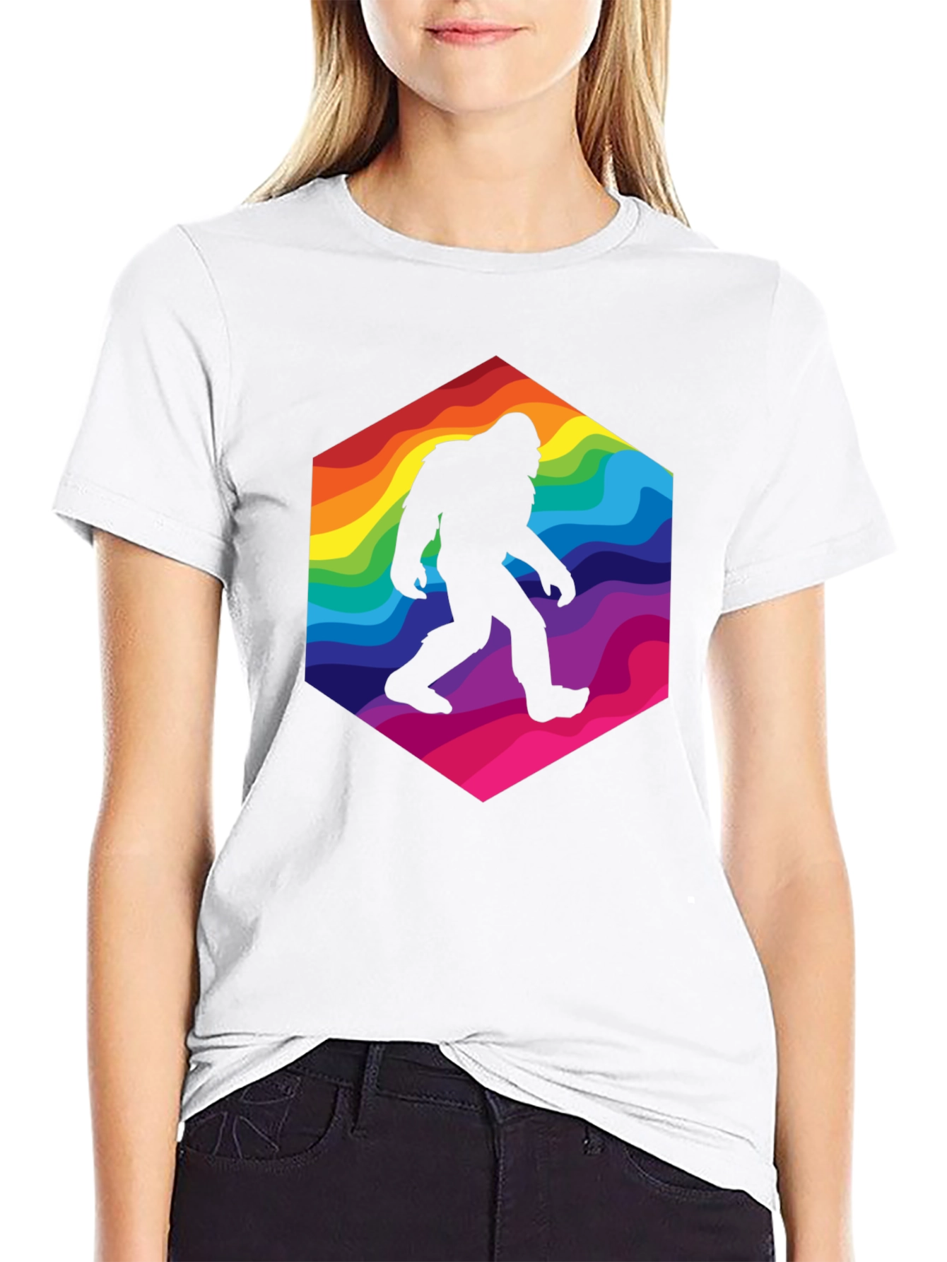 Rainbow Bigfoot T-Shirt - Squatch Style!