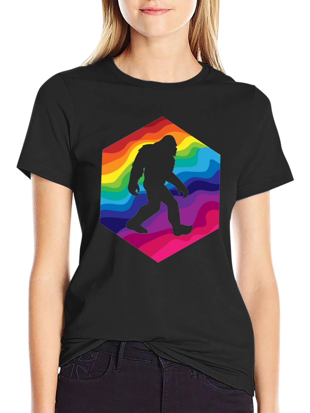Rainbow Bigfoot T-Shirt - Squatch Style!