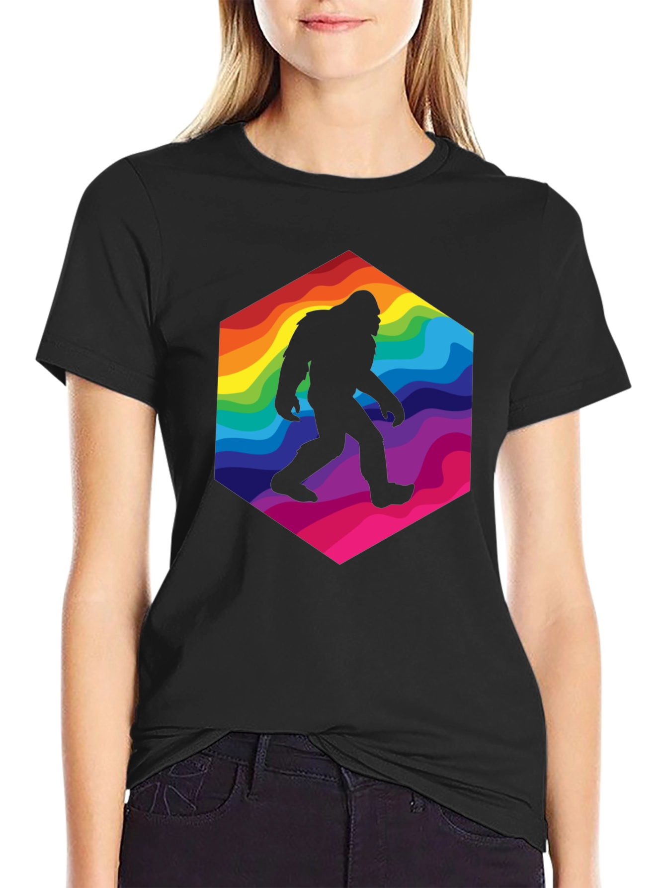 Rainbow Bigfoot T-Shirt - Squatch Style!