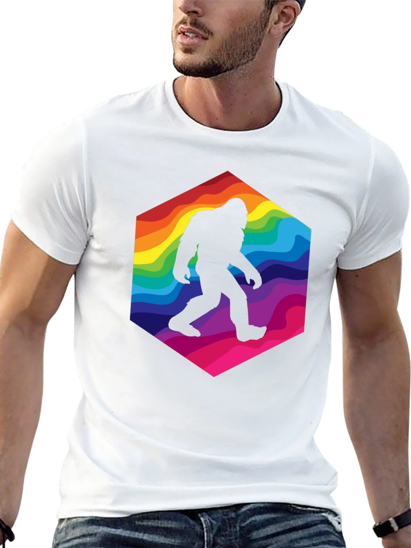 Rainbow Bigfoot T-Shirt - Squatch Style!
