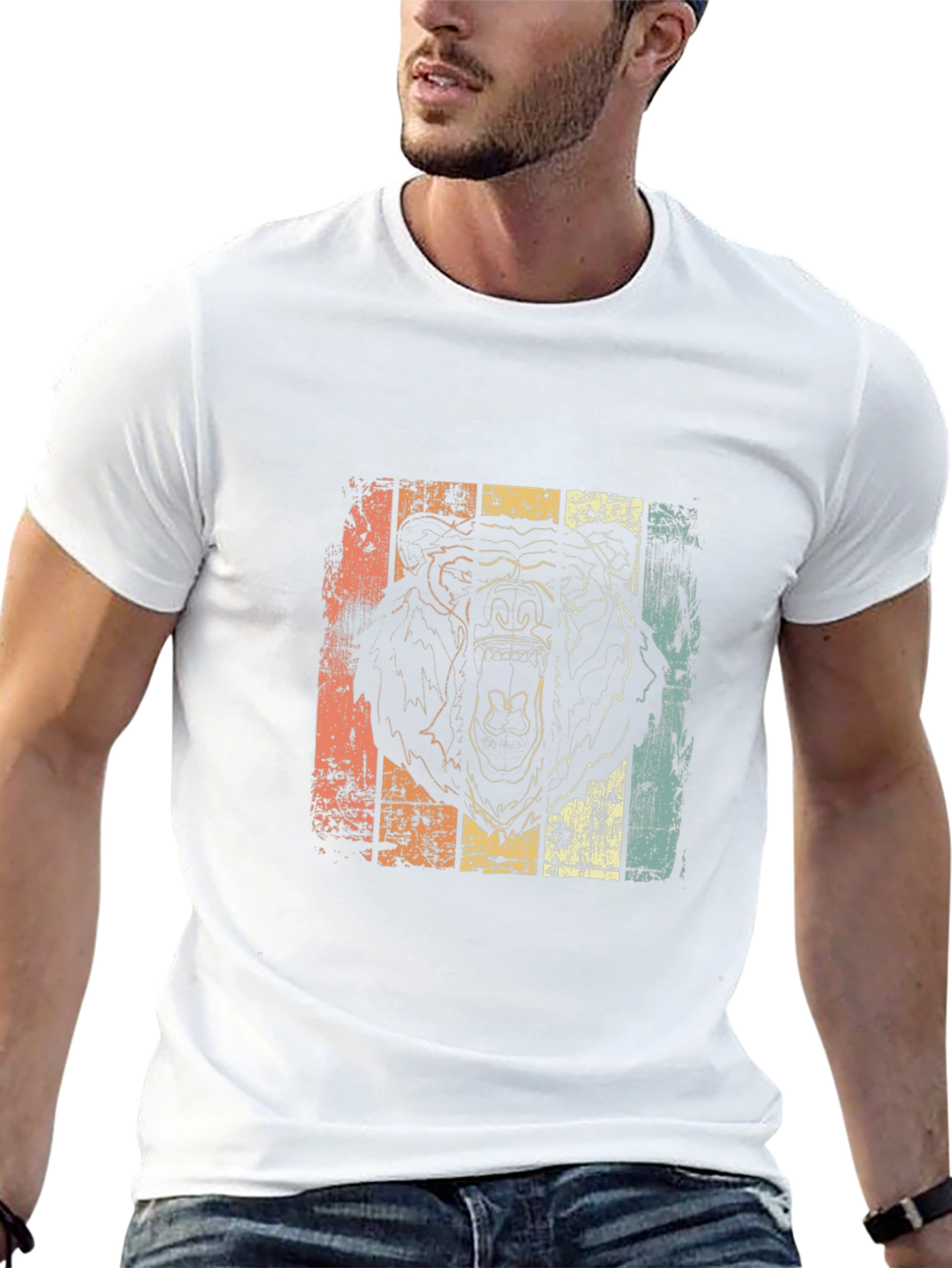 Retro Bear Graphic T-Shirt
