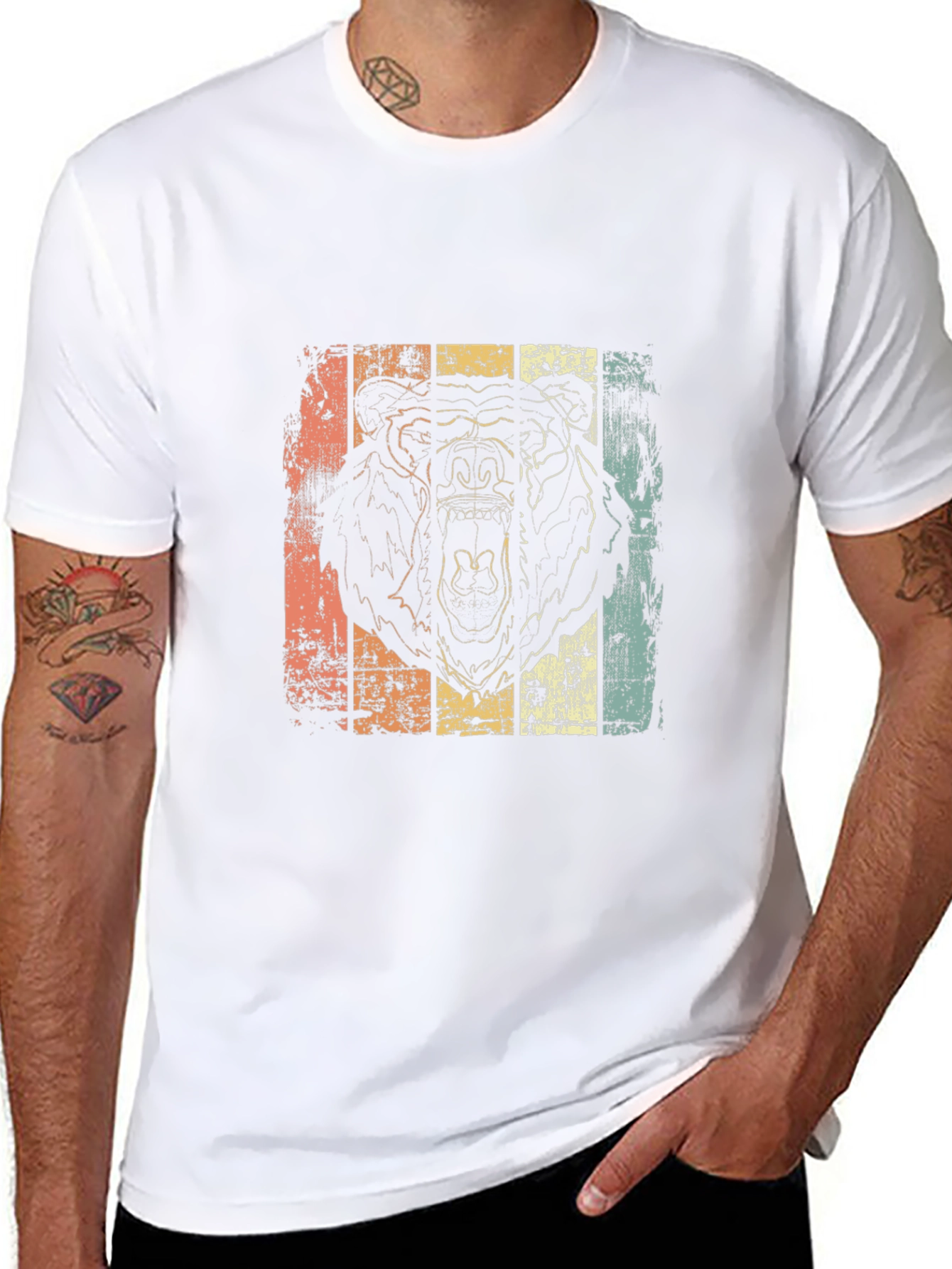 Retro Bear Graphic T-Shirt
