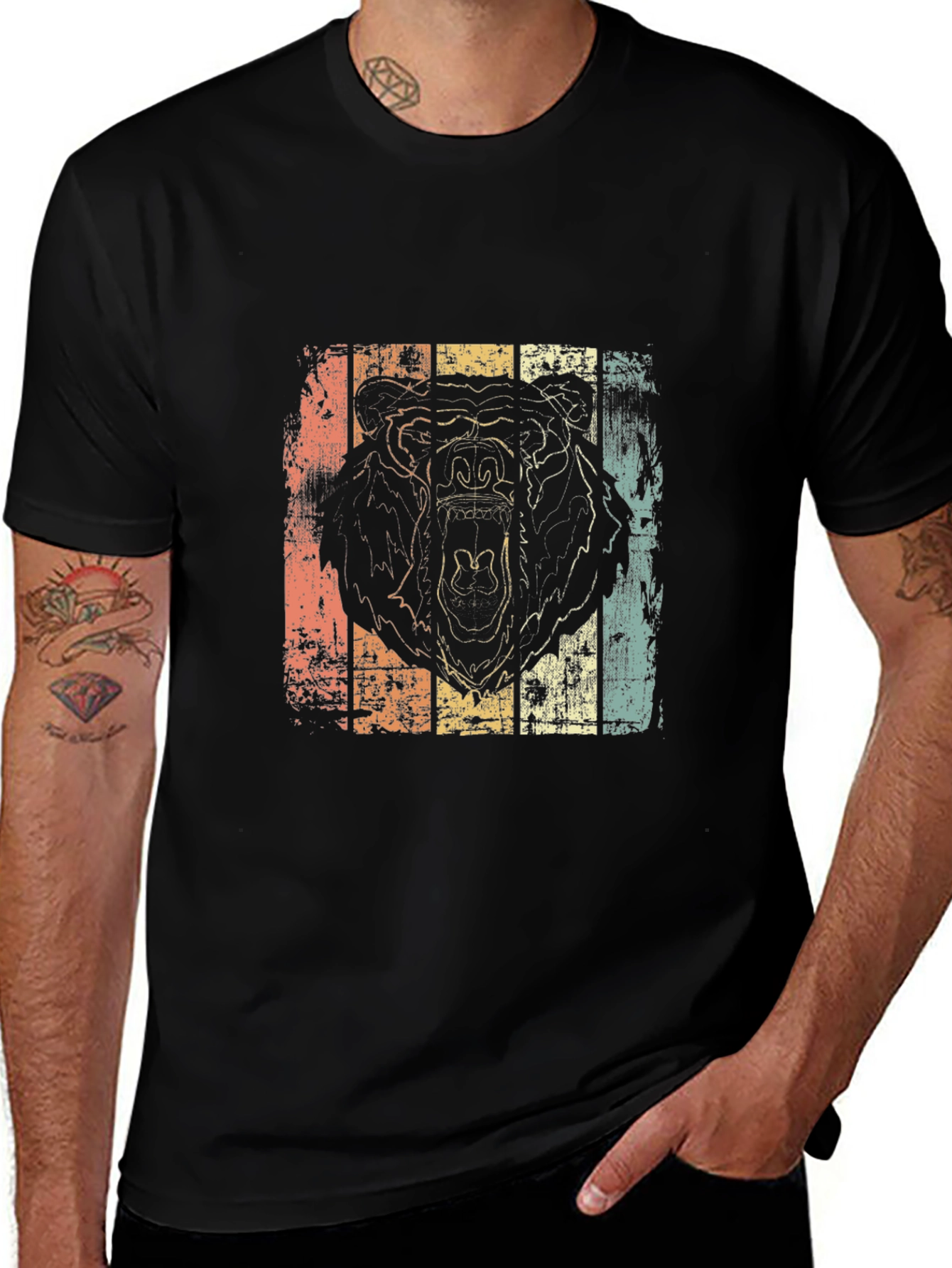 Retro Bear Graphic T-Shirt