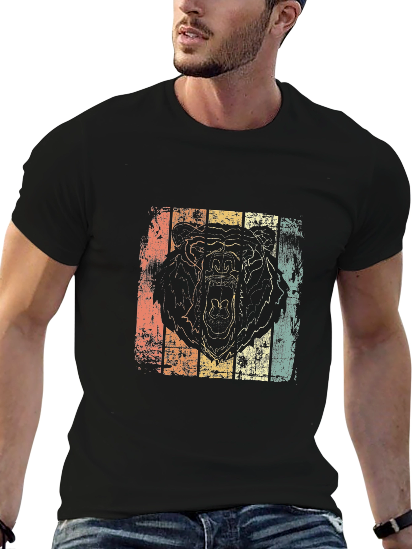 Retro Bear Graphic T-Shirt